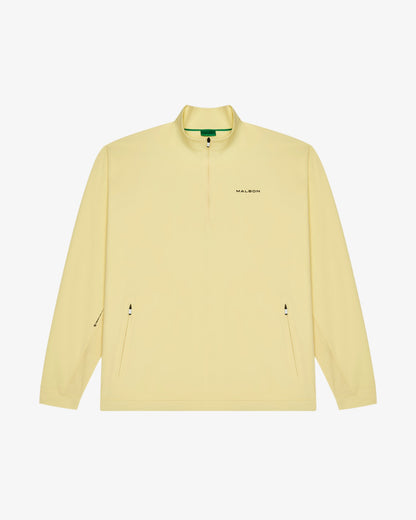 Malbon Performance Quarter Zip Shell Pullover - Mellow Yellow