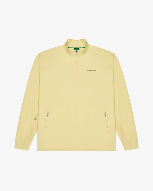 Malbon Performance Quarter Zip Shell Pullover - Mellow Yellow