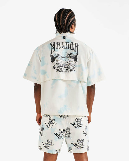Malbon Grateful Dead Pine Reflection Windshirt - Light Blue