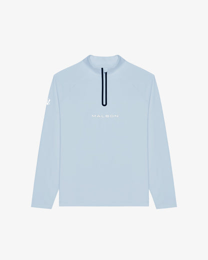 Malbon Performance Raglan Quarter Zip - Subdued Blue