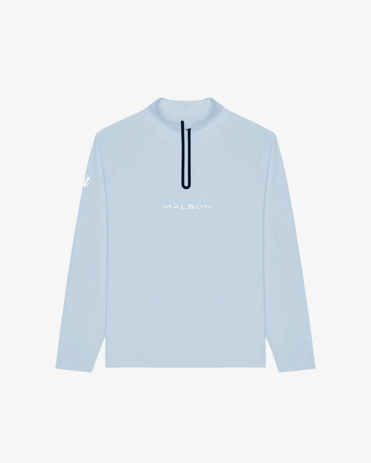 Malbon Performance Raglan Quarter Zip - Subdued Blue