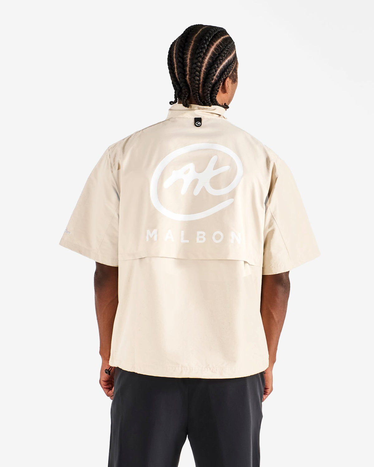 Malbon Ak 1% Logo Windshirt - Dove Grey