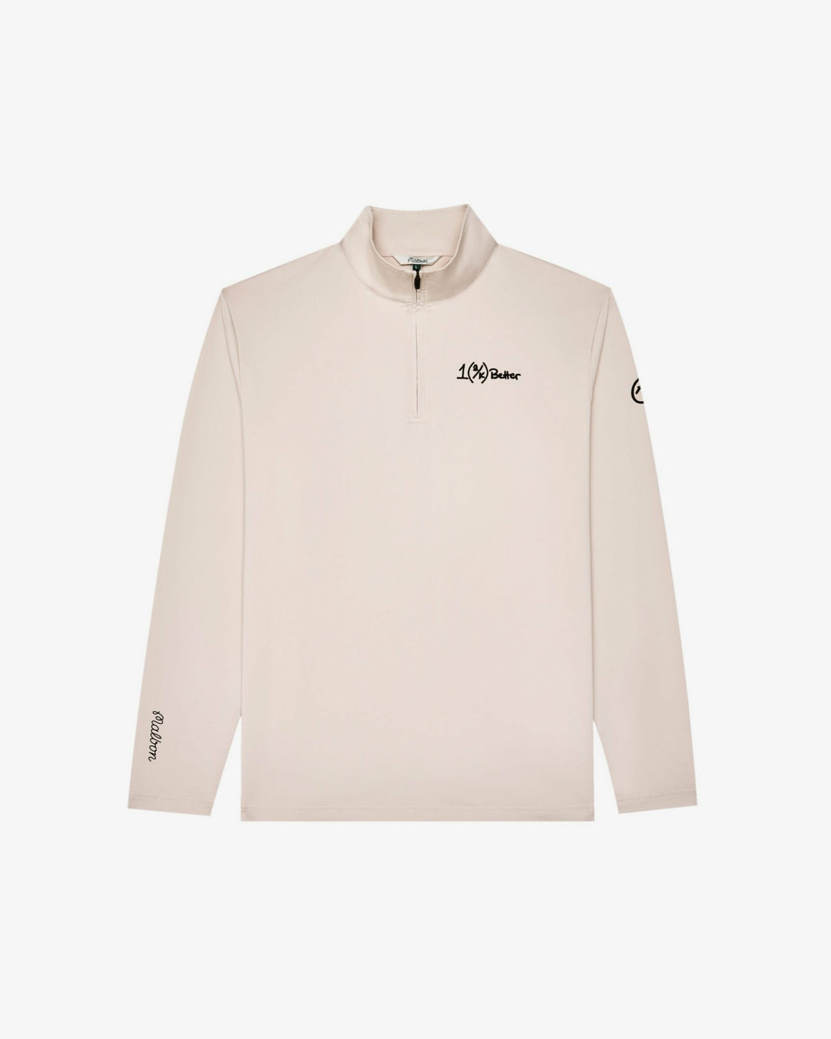 Malbon Ak 1% Perforated Quarter Zip - Dove Grey