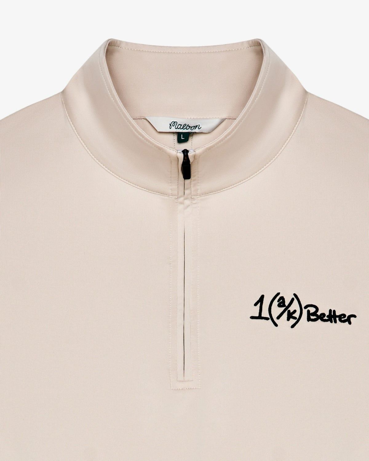 Malbon Ak 1% Perforated Quarter Zip - Dove Grey