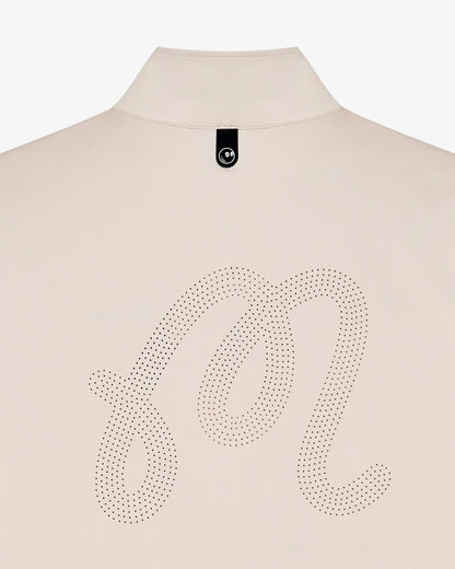 Malbon Ak 1% Perforated Quarter Zip - Dove Grey