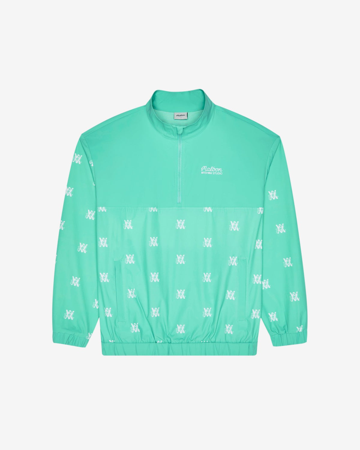 Malbon Arsham Monogram Quarter Zip - Arsham Green