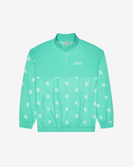 Malbon Arsham Monogram Quarter Zip - Arsham Green
