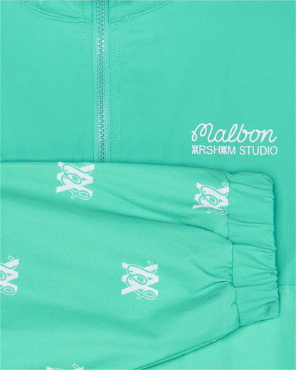 Malbon Arsham Monogram Quarter Zip - Arsham Green