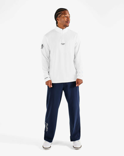 Malbon Curry Brand Flyer Mid Layer - White