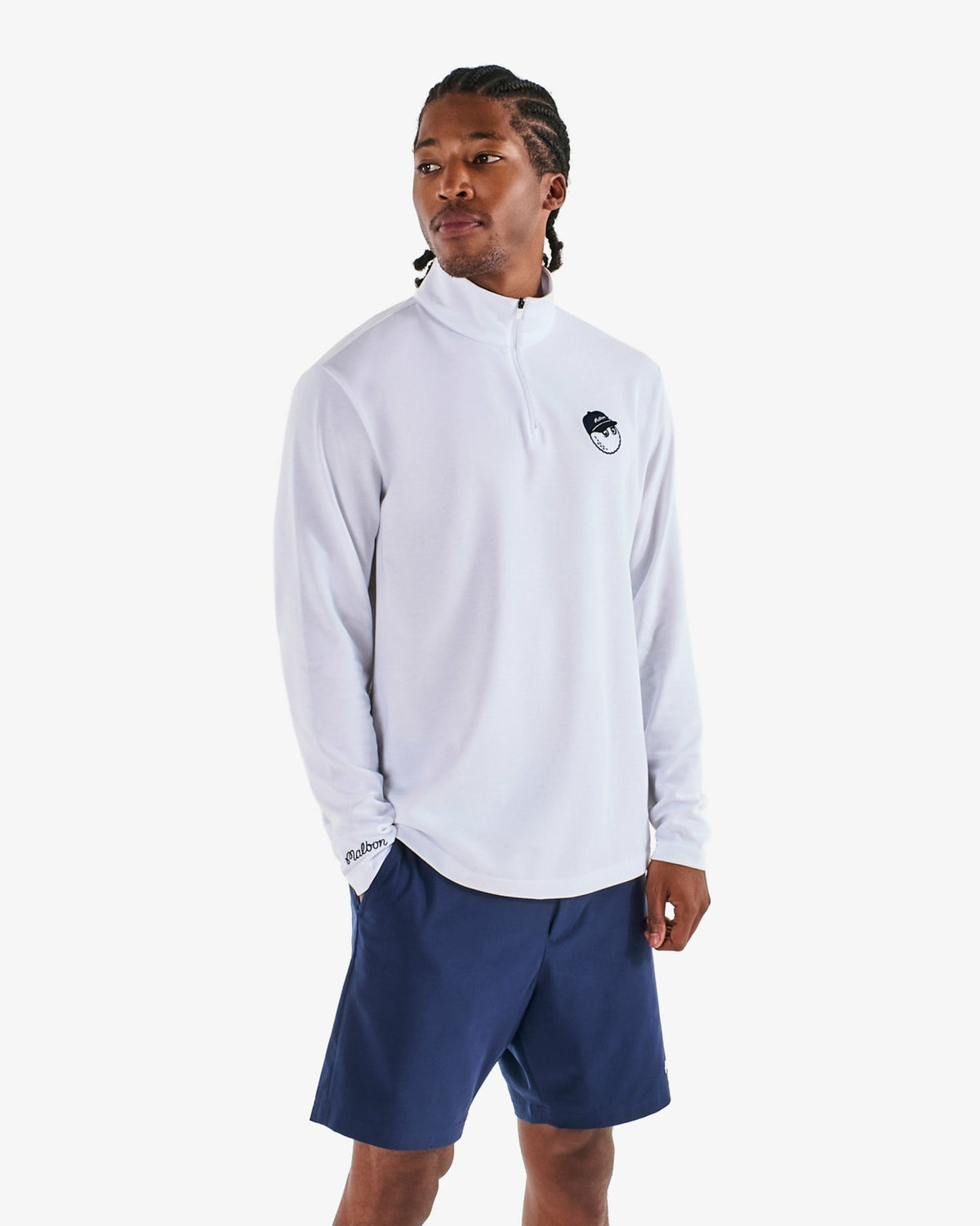 Malbon Flyer Mid Layer - White