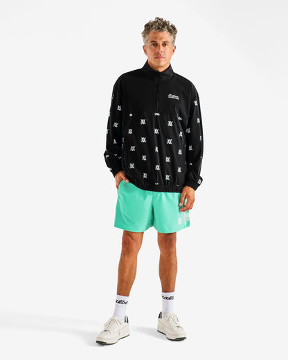 Malbon Arsham Monogram Quarter Zip - Black