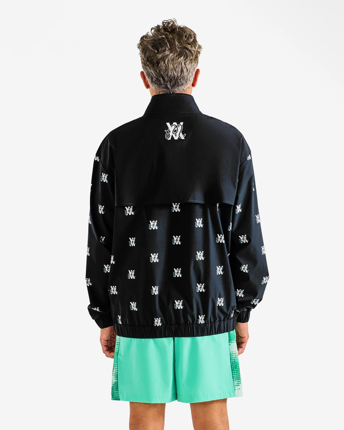 Malbon Arsham Monogram Quarter Zip - Black