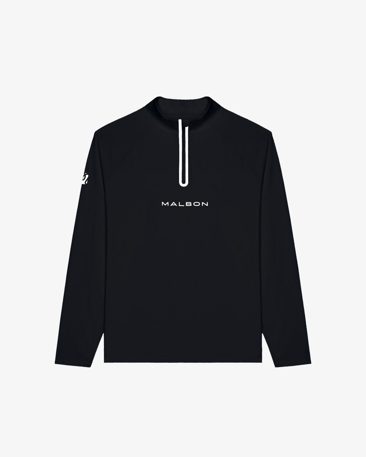 Malbon Performance Raglan Quarter Zip - Black