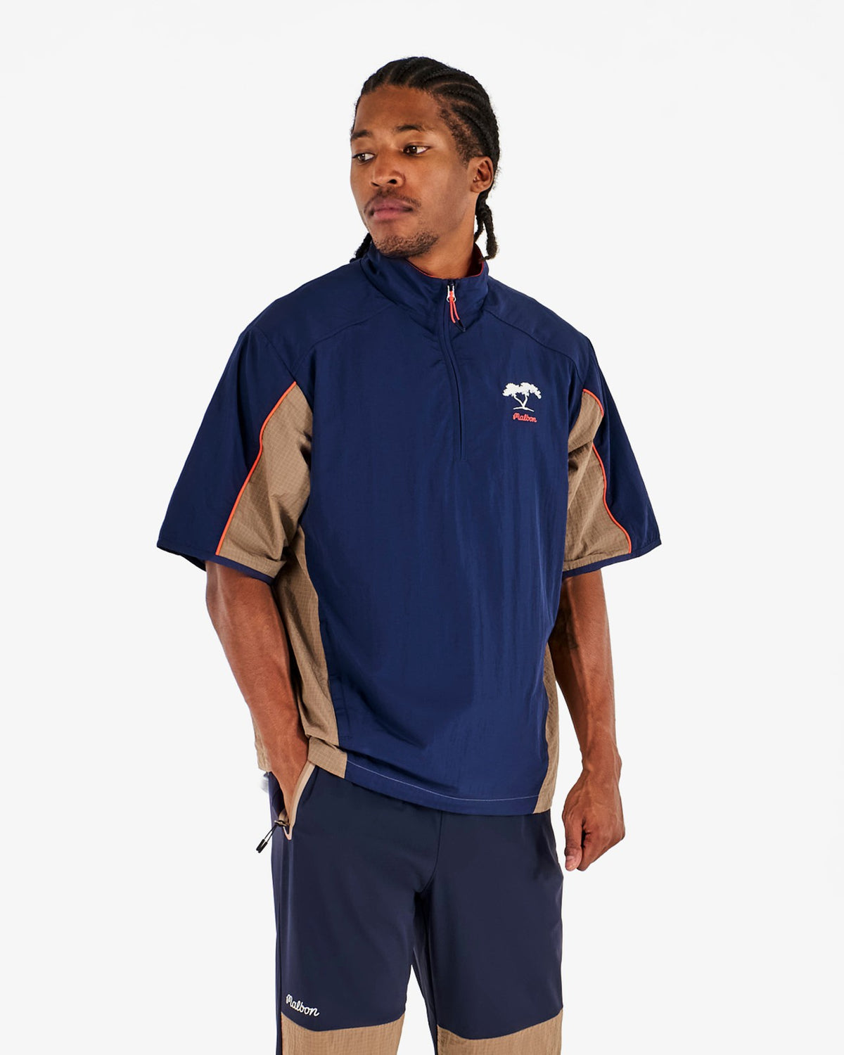 Malbon Torrey Pines Windshirt - Baritone Blue / Sea Turtle