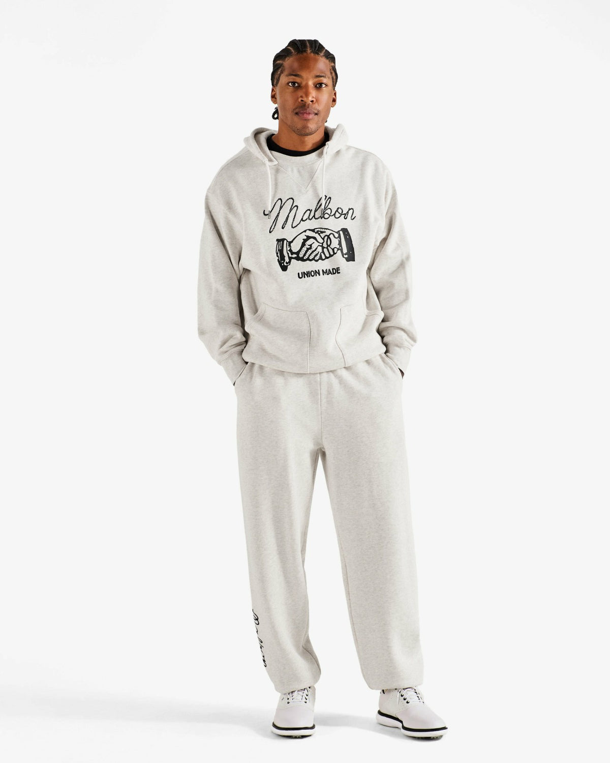 Malbon Union Made Hoodie - Heather Oatmeal