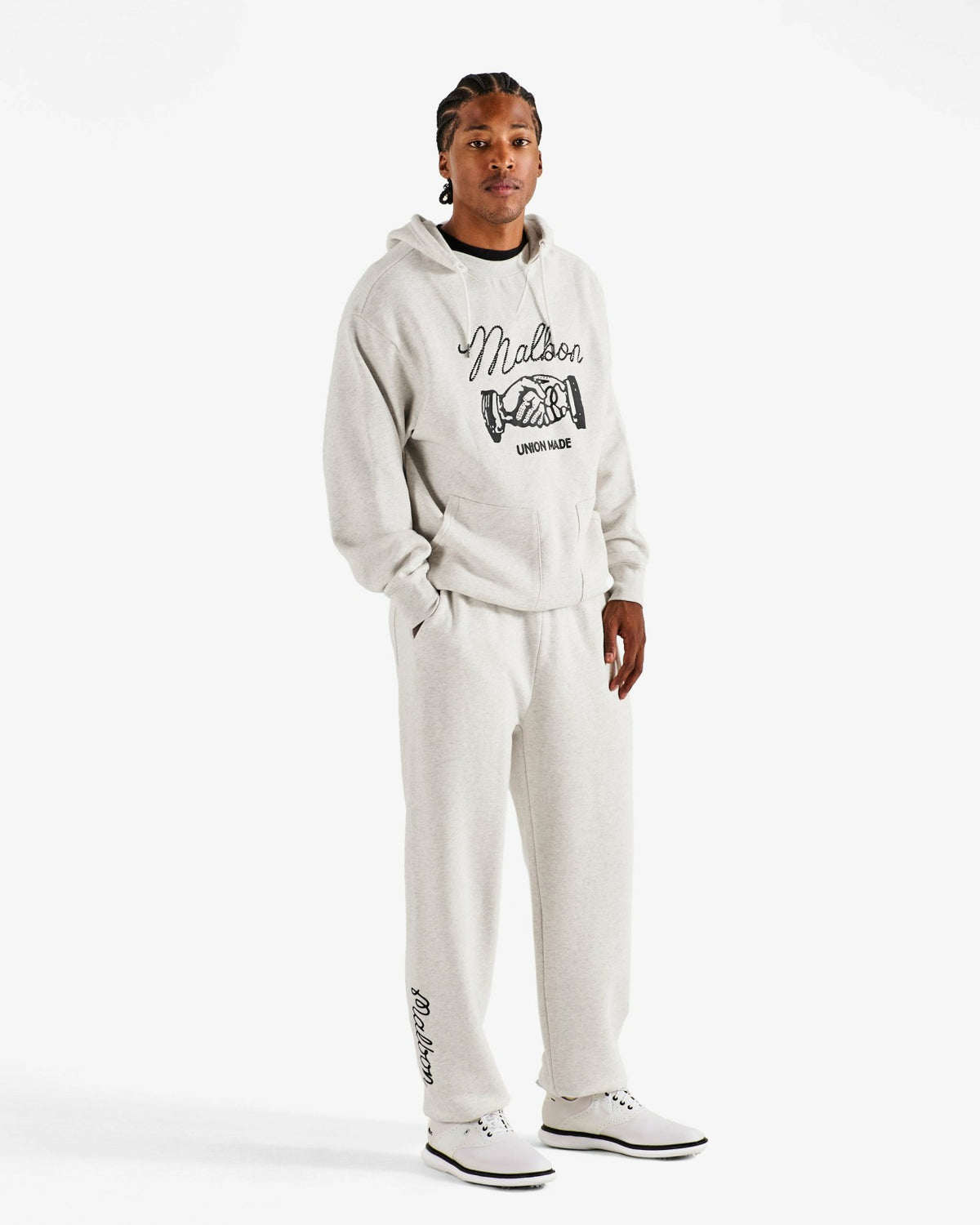 Malbon Union Made Hoodie - Heather Oatmeal