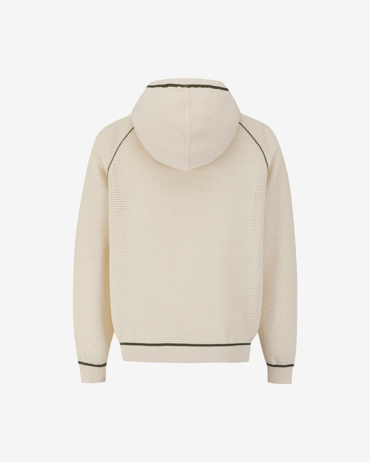Malbon Studio Seoul Crochet Knit Full-Zip Hoodie - Cream