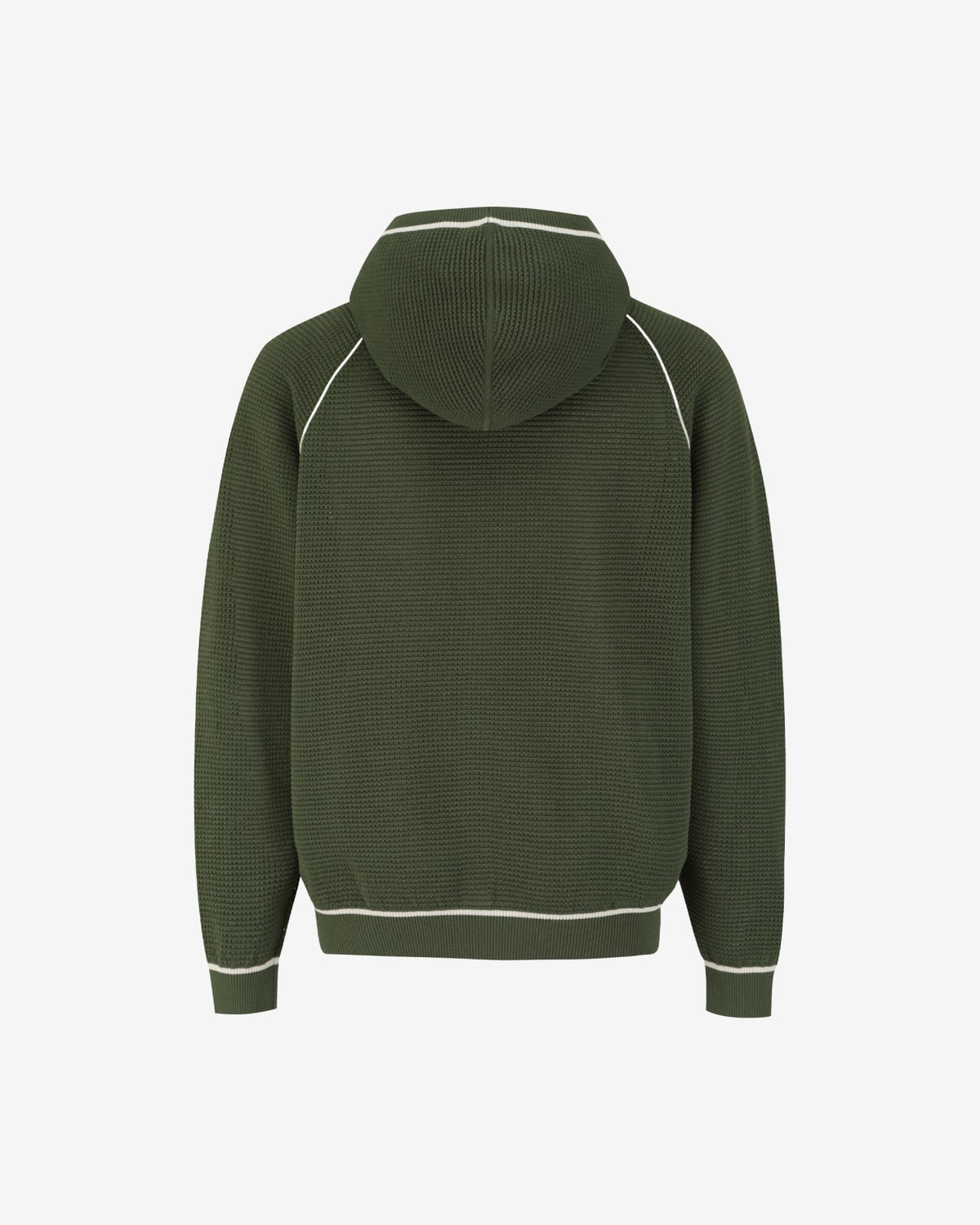 Malbon Studio Seoul Crochet Knit Full-Zip Hoodie - Dark Green