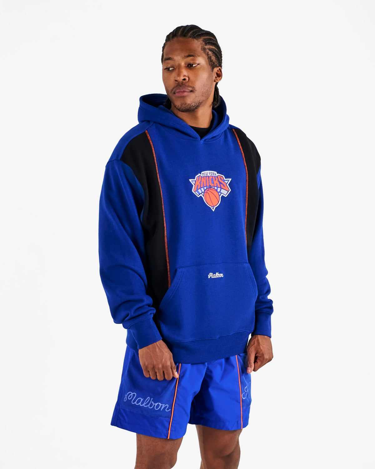 Malbon Knicks Borough Hoodie - Blue