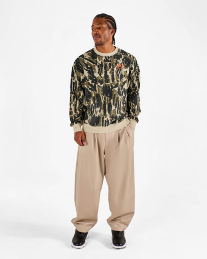 Malbon Range Tour Divot Camo Sweatshirt - Bark Camo
