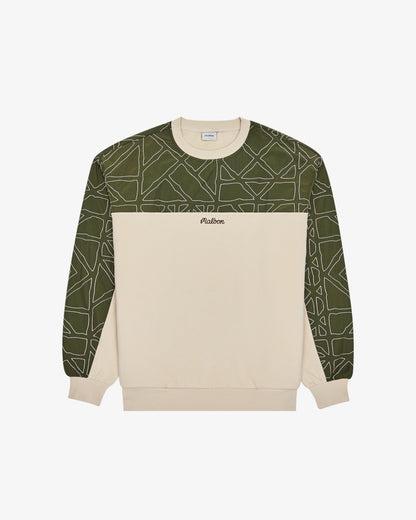 Malbon Tierra Crewneck - Cream / Olivine