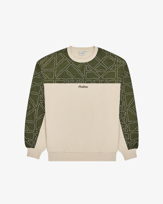 Malbon Tierra Crewneck - Cream / Olivine