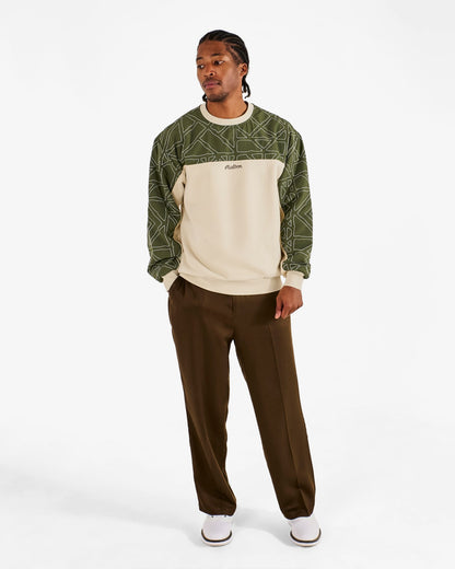 Malbon Tierra Crewneck - Cream / Olivine