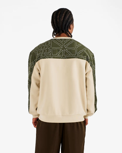 Malbon Tierra Crewneck - Cream / Olivine