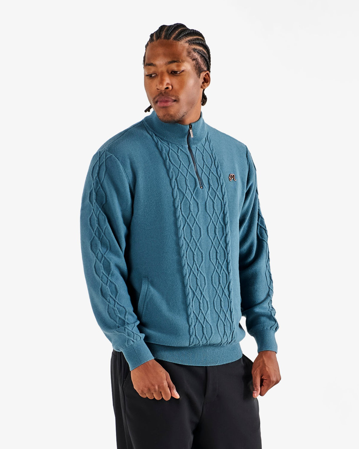 Malbon Santoro Sweater - Aegean Blue
