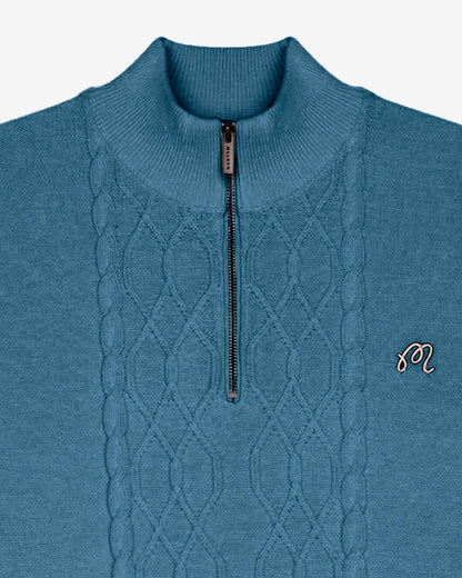 Malbon Santoro Sweater - Aegean Blue