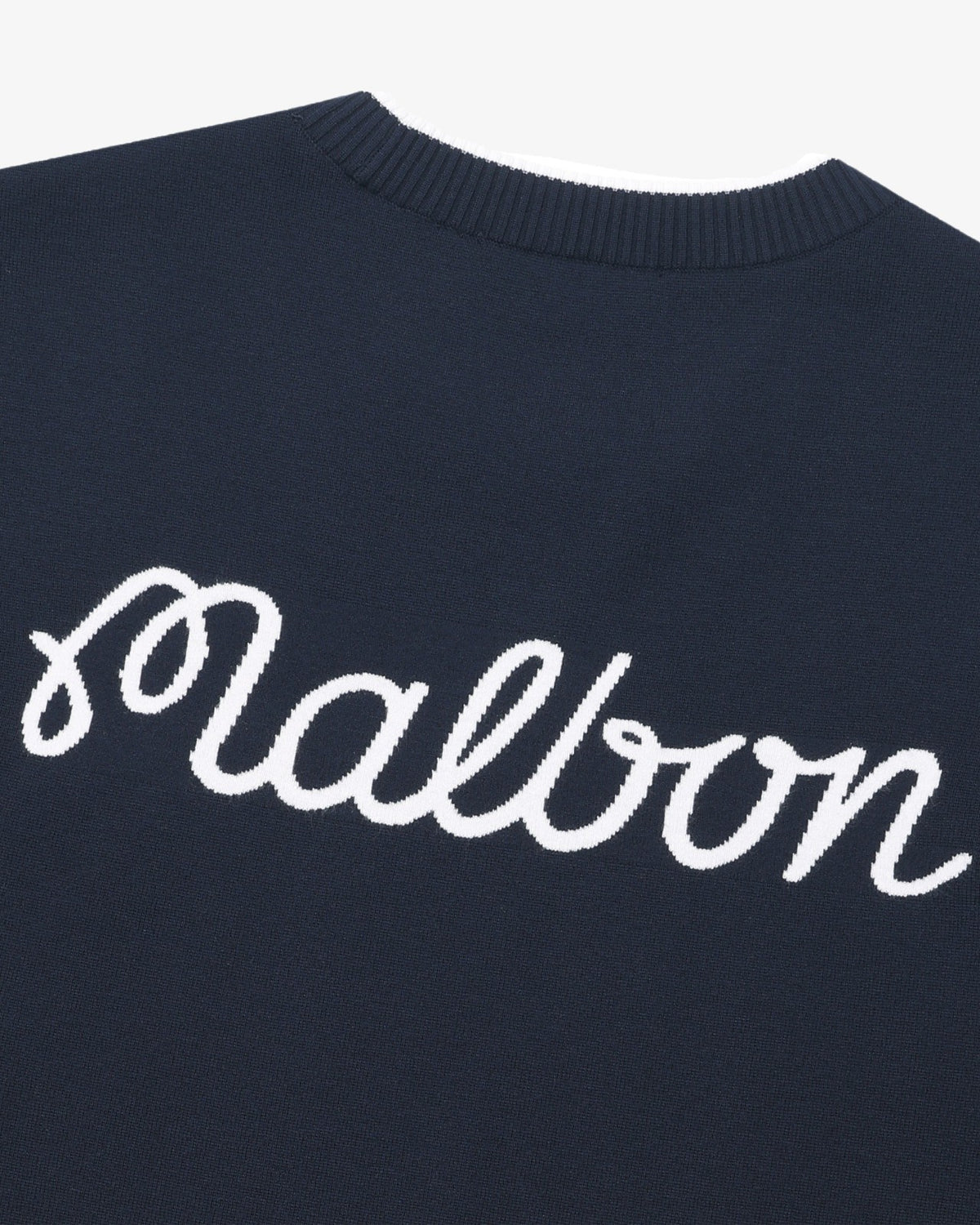 Malbon Studio Seoul Double-Knit Mens Pullover - Navy