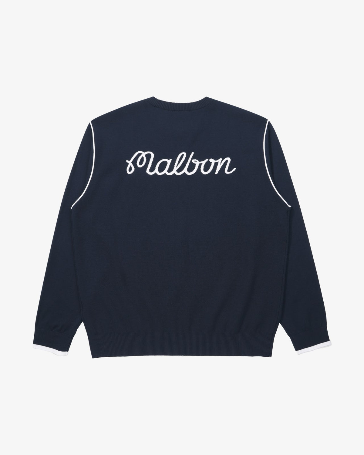 Malbon Studio Seoul Double-Knit Mens Pullover - Navy