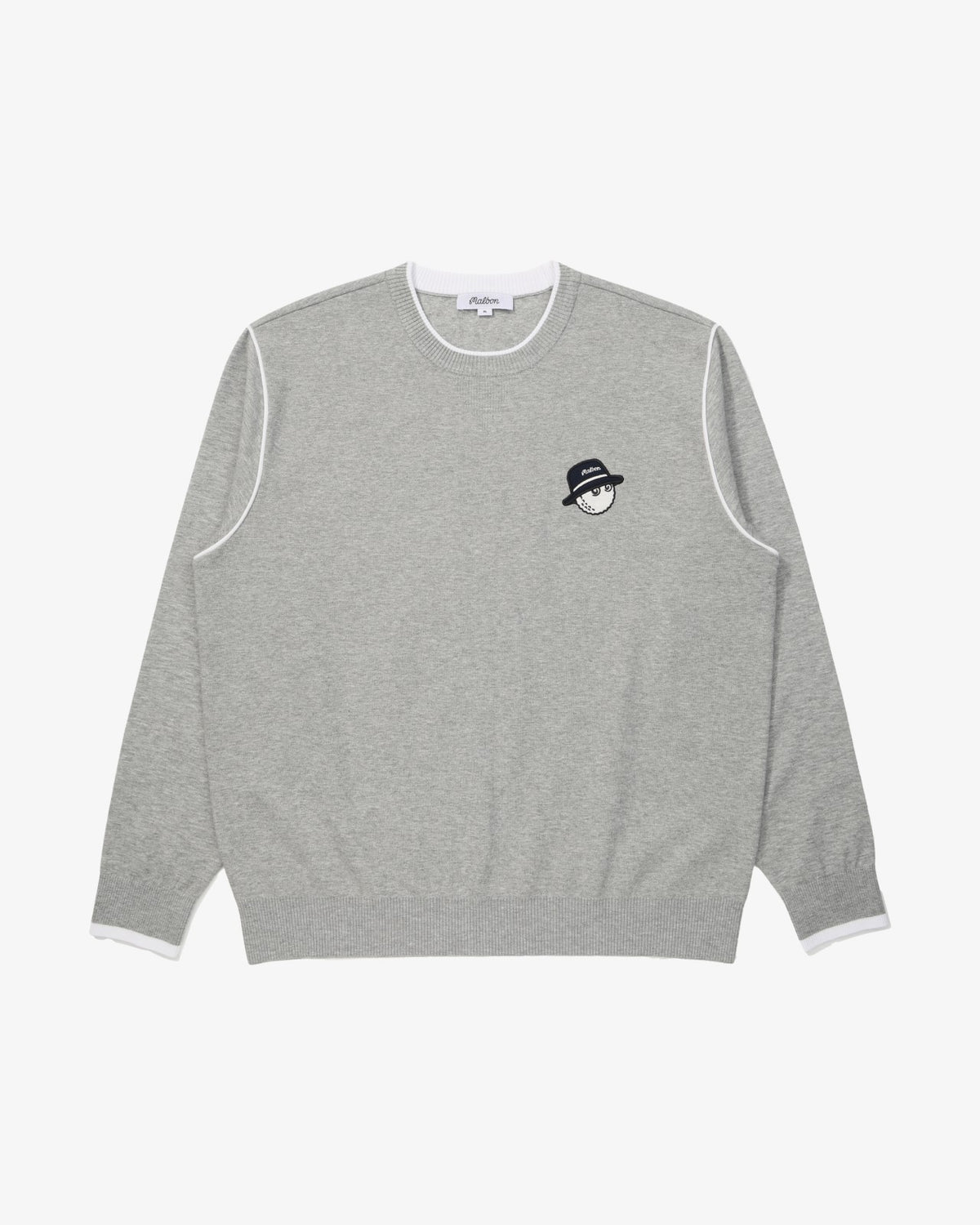 Malbon Studio Seoul Double-Knit Mens Pullover - Grey