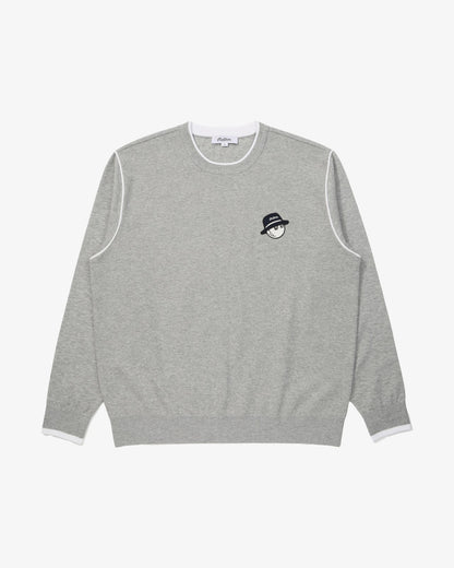Malbon Studio Seoul Double-Knit Mens Pullover - Grey