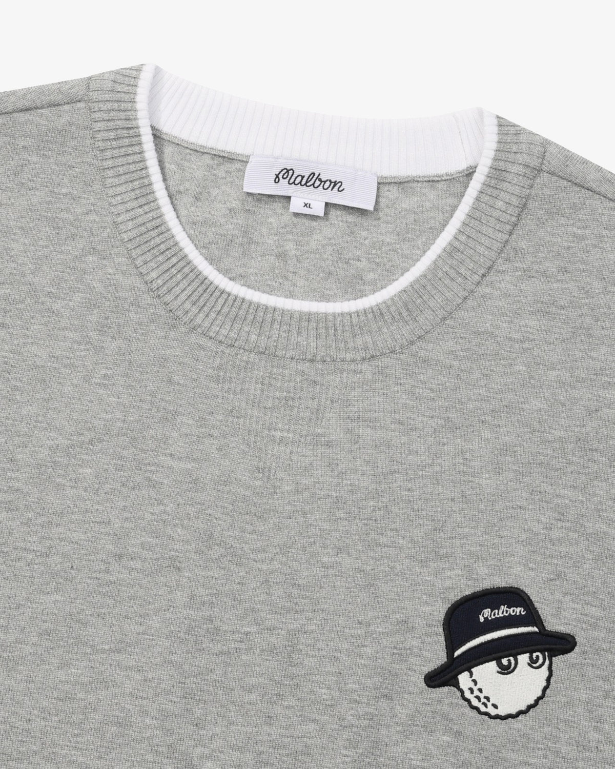 Malbon Studio Seoul Double-Knit Mens Pullover - Grey