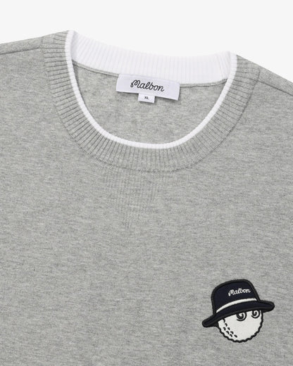 Malbon Studio Seoul Double-Knit Mens Pullover - Grey