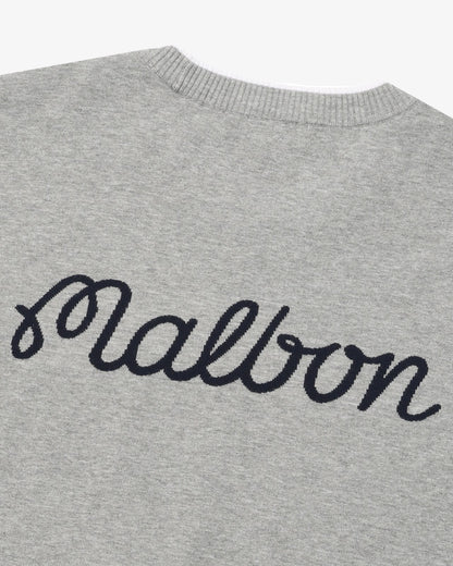 Malbon Studio Seoul Double-Knit Mens Pullover - Grey