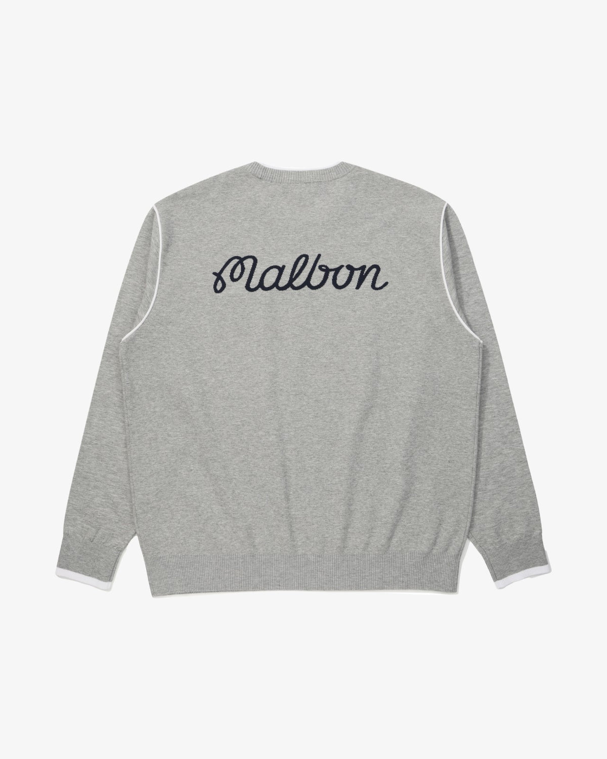 Malbon Studio Seoul Double-Knit Mens Pullover - Grey