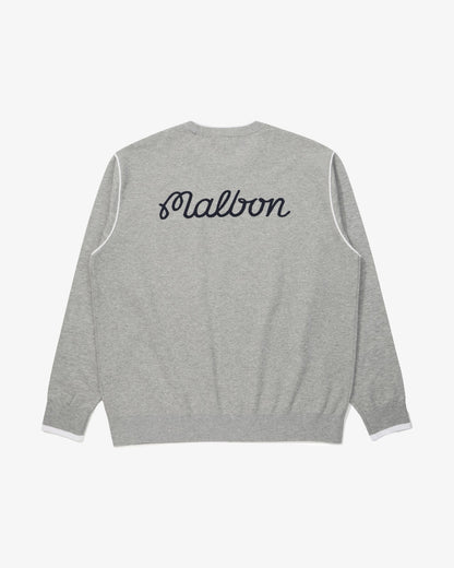 Malbon Studio Seoul Double-Knit Mens Pullover - Grey