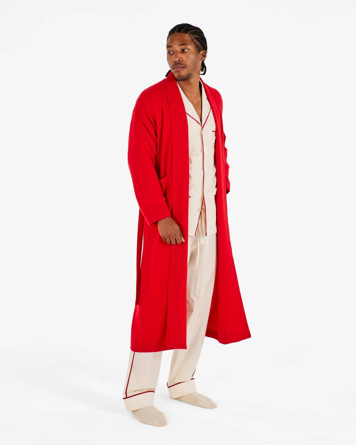 Malbon Kip Pure Cashmere Robe - Red