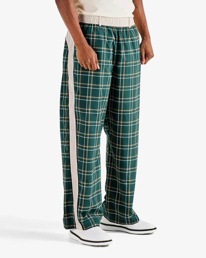 Malbon Bushmills Track Pant - Green Plaid