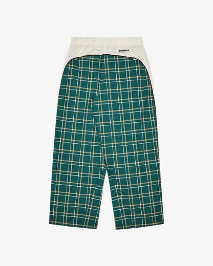Malbon Bushmills Track Pant - Green Plaid