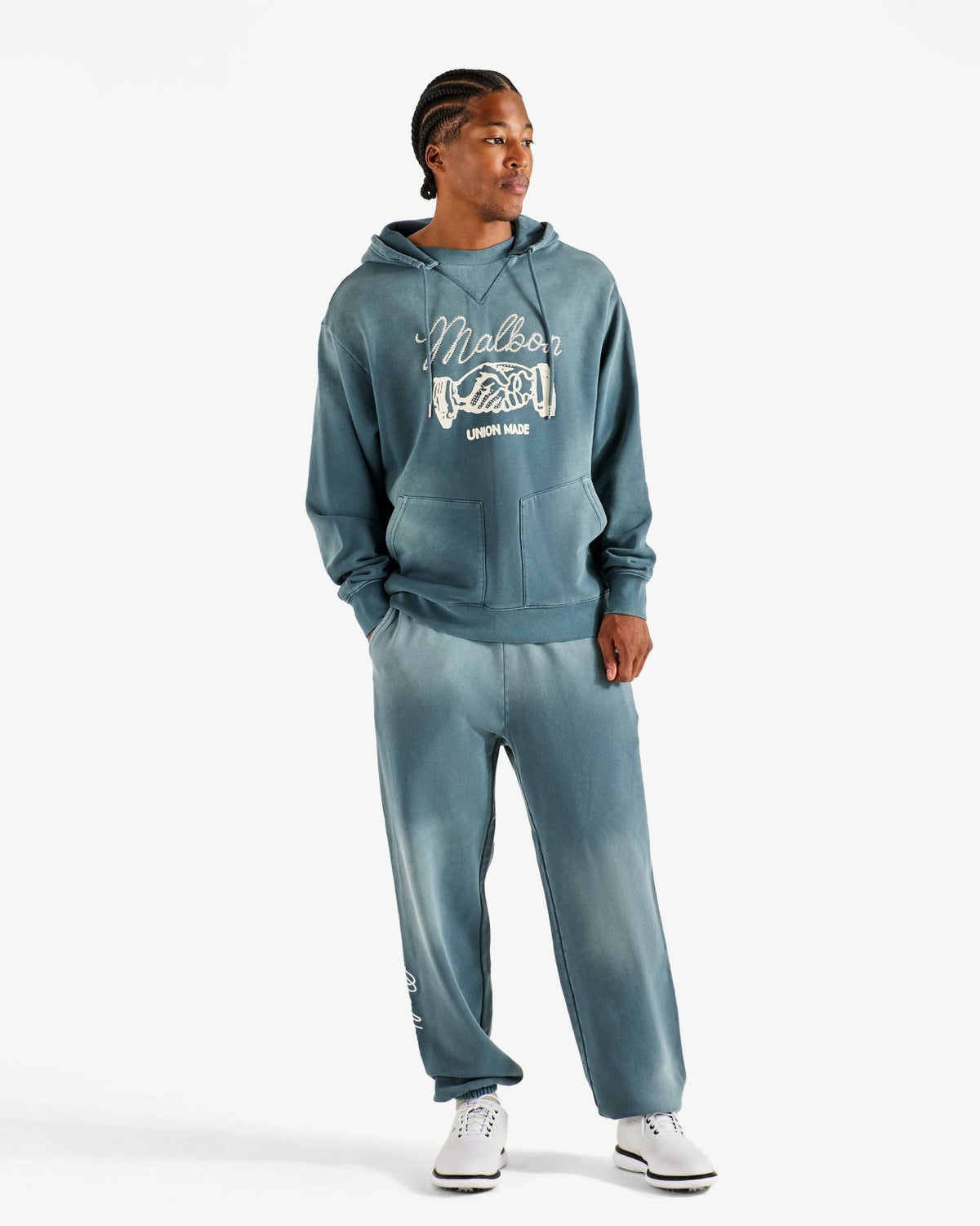 Malbon Clubhouse Sweatpant - Dusty Navy
