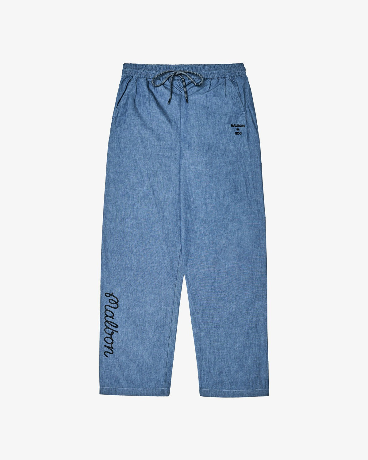Malbon Gdc Denim Elastic Waist Pant - Light Blue