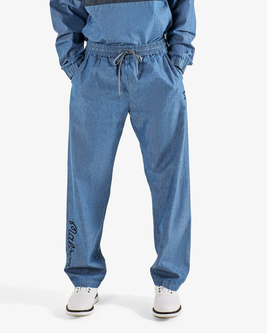 Malbon Gdc Denim Elastic Waist Pant - Light Blue