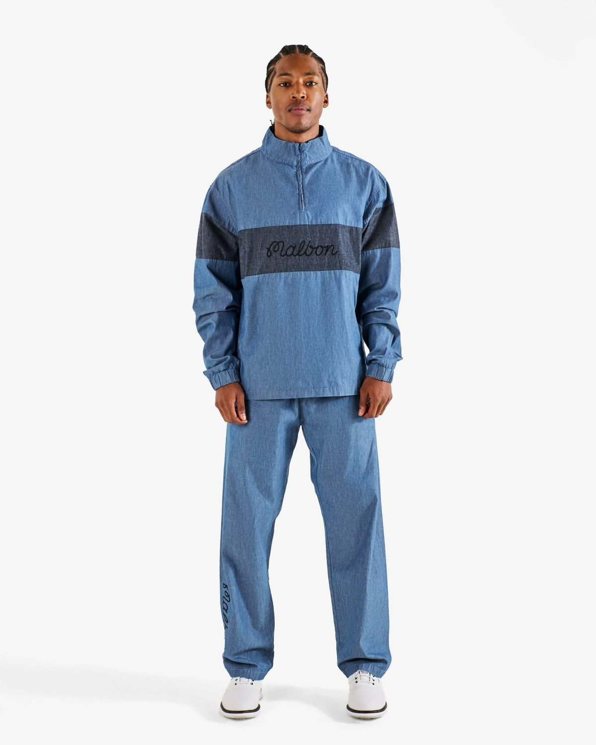 Malbon Gdc Denim Elastic Waist Pant - Light Blue