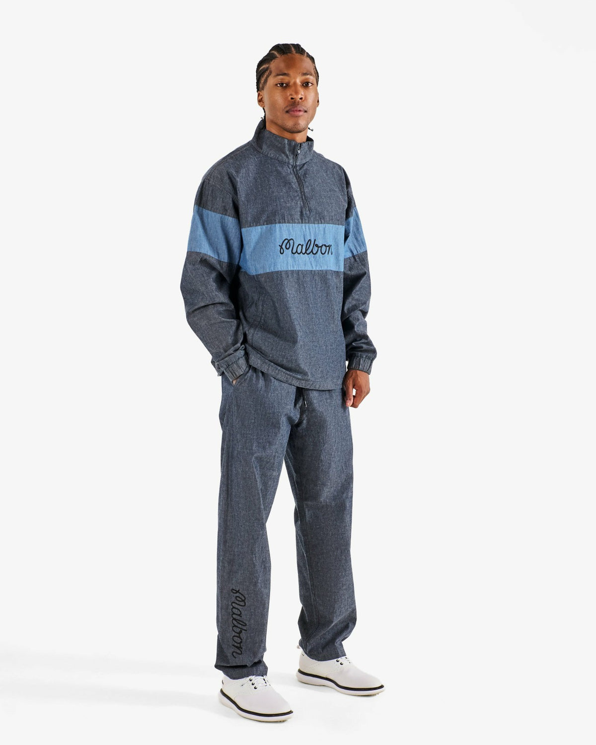 Malbon Gdc Denim Elastic Waist Pant - Navy