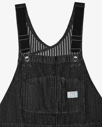 Malbon Foreman Overall - Black Stone Washed Denim