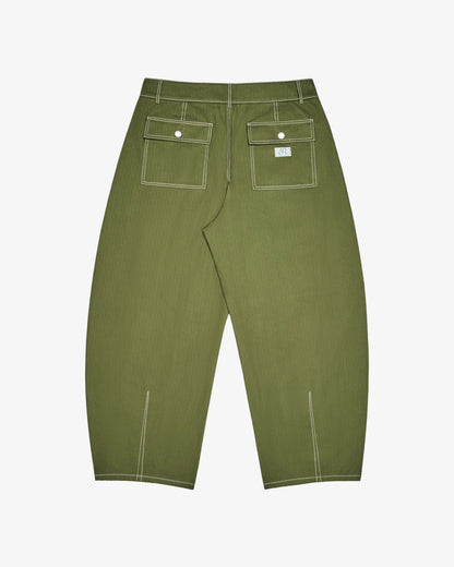 Malbon Station Pant - Military Green