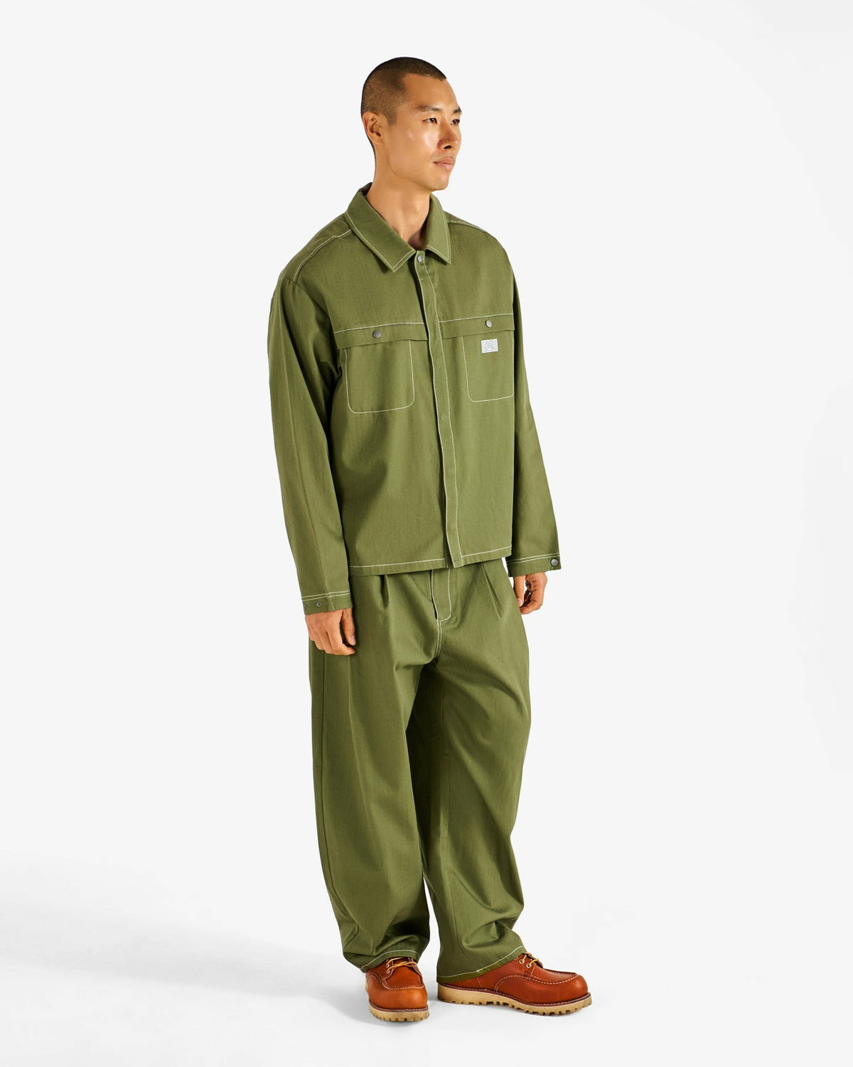 Malbon Station Pant - Military Green
